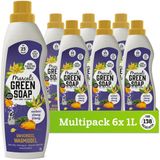 Marcel's Green Soap Universeel Wasmiddel - Amber & Ylang Ylang - 6 x 1L