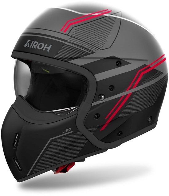 Airoh J 110 Slim Rood Mat Jethelm - Maat XL
