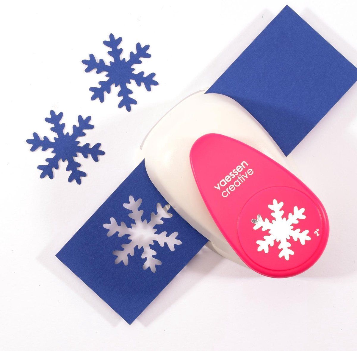 Vaessen Creative Figuurpons - Sneeuwvlok Jumbo - Wit