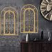 Unyqoos Décoration murale en métal avec arche et motif ornemental pour une ambiance chaleureuse - Or