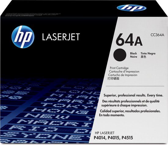 HP 64X High Yield Black Original LaserJet Toner Cartridge - CC364X