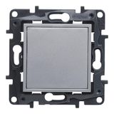 Legrand 398307 Blinde afdekking voor inbouwinstallatie, serie Niloé Step, kleur aluminium