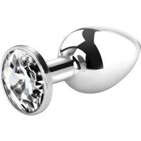 Rimba Buttplug, XS met kristal (unisex) Transparant Ø 2,4 x 5,7 cm