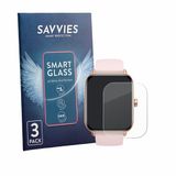 Savvies 3 Stuks Screenprotector - Geschikt voor Trunsif Smartwatch 1.85" - Beschermfolie Glas Transparant