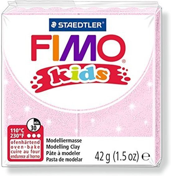 Fimo Kids Boetseerklei 42 G Glitter Lichtrose