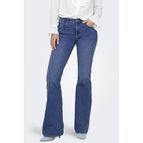 ONLY high waist flared jeans medium blue denim