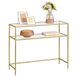 Vasagle Table console dorée