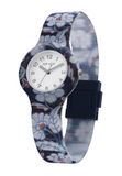 Hip Hop Analoog horloge 'Winter Blosom' navy / lichtblauw / wit