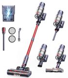 Aspirateur sans fil, 600 W, 50 kPa, 65 minutes d'autonomie, avec support mural