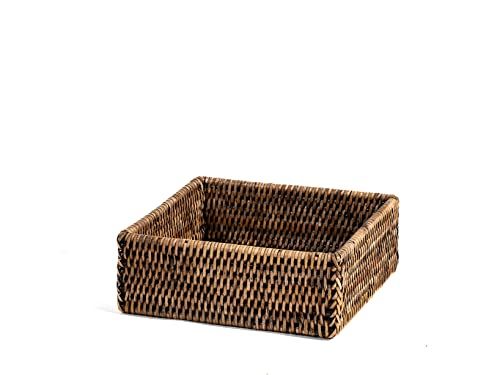 H cestino quadrato in rattan cm 19x6,5h