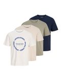 JACK & JONES Shirt 'JJBENSON' lichtbeige / navy / kaki / wit