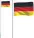 vidaXL Duitse vlag met mast, 6,08 meter, aluminium
