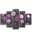 Homemania Wandafbeelding, bloemenmotief, 5 stuks, natuur, voor woonkamer, meerkleurig, 95 x 0,3 x 60 cm, HM205MDF120, MDF
