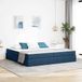 Maison Exclusive - lit de rangement avec matelas bleu 200 x 200 cm Polyester