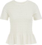 WE Fashion Dames T-shirt gesmokt