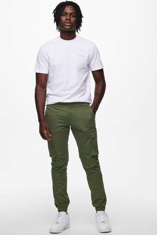 Only & Sons ONSCAM STAGE Cargo Broek - Olive Night - Heren - Maat W30/L30
