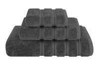 American Soft Linen Luxe 3-delige handdoeksets, 1 badhanddoek 1 handdoek 1 washandje, 100% Turkse katoenen handdoeken voor badkamer, grijze handdoekenset