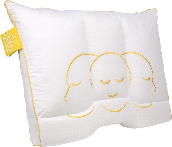 Silvana Cristal hoofdkussen - 60x70 cm - Wit - Synthetisch