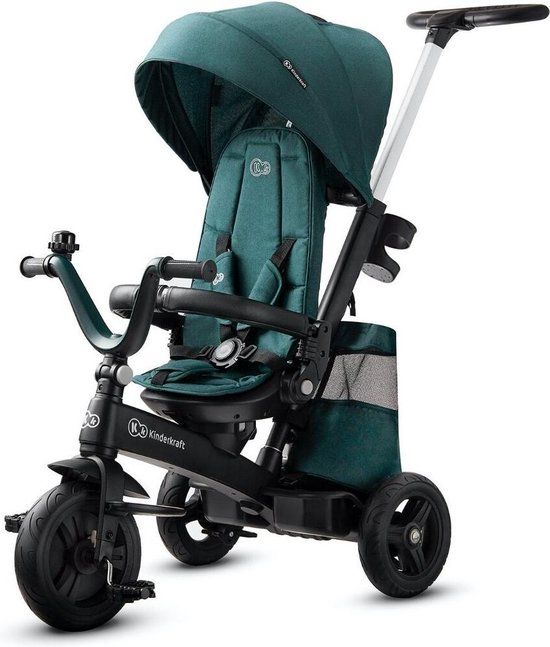 Kinderkraft EASYTWIST Driewieler - Groen - 360° Draaibare Zit - Opvouwbaar