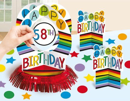 Amscan Tafeldecoratie Set - Feestversiering - Multicolor - Universeel