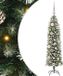 vidaXL Kunstmatige slanke kerstboom groen en wit 120 cm