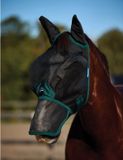 Weatherbeeta Comfitec Durable Mesh Fly Mask with Ears & Nose Black-Green - COB