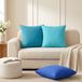 vidaXL - Kussensloop - 12 stuks - HEERLEN - Turquoise - 50 x 50 cm - Polyester