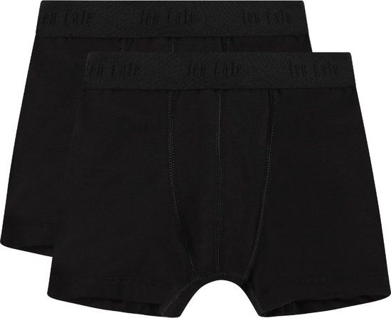 Ten Cate Basics organic cotton stretch shorts zwart 2 pack voor Jongens | Maat 170/176