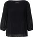 s.Oliver Blouse, Driekwart mouw, Ronde hals, Zwart, Polyester
