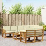 vidaXL - Acacia Hout Loungeset 8-zits Natuurlijk en Crème