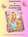 Fashion Girls & Cute Puppies Coloring Book