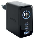UNIQO 140W kit de chargement avec deux ports USB-C, un port USB-A, écran TFT et câble USB-C de 1,5 m