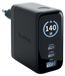 UNIQO 140W kit de chargement avec deux ports USB-C, un port USB-A, écran TFT et câble USB-C de 1,5 m