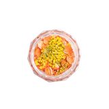 Semilac Flower Flakes Golden Sunset Nageldecoratie, gouden en oranje nageldecoratie, droogbloemen voor uv-nagellak en uv-gel nailart