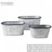 Sunnydays GARDEN & METAL "BLOOM" Set van 3 bloembakken in metaal