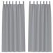 vidaXL Blackout Gordijnen met Ringen 2 st Lichtgrijs 225 x 140 cm