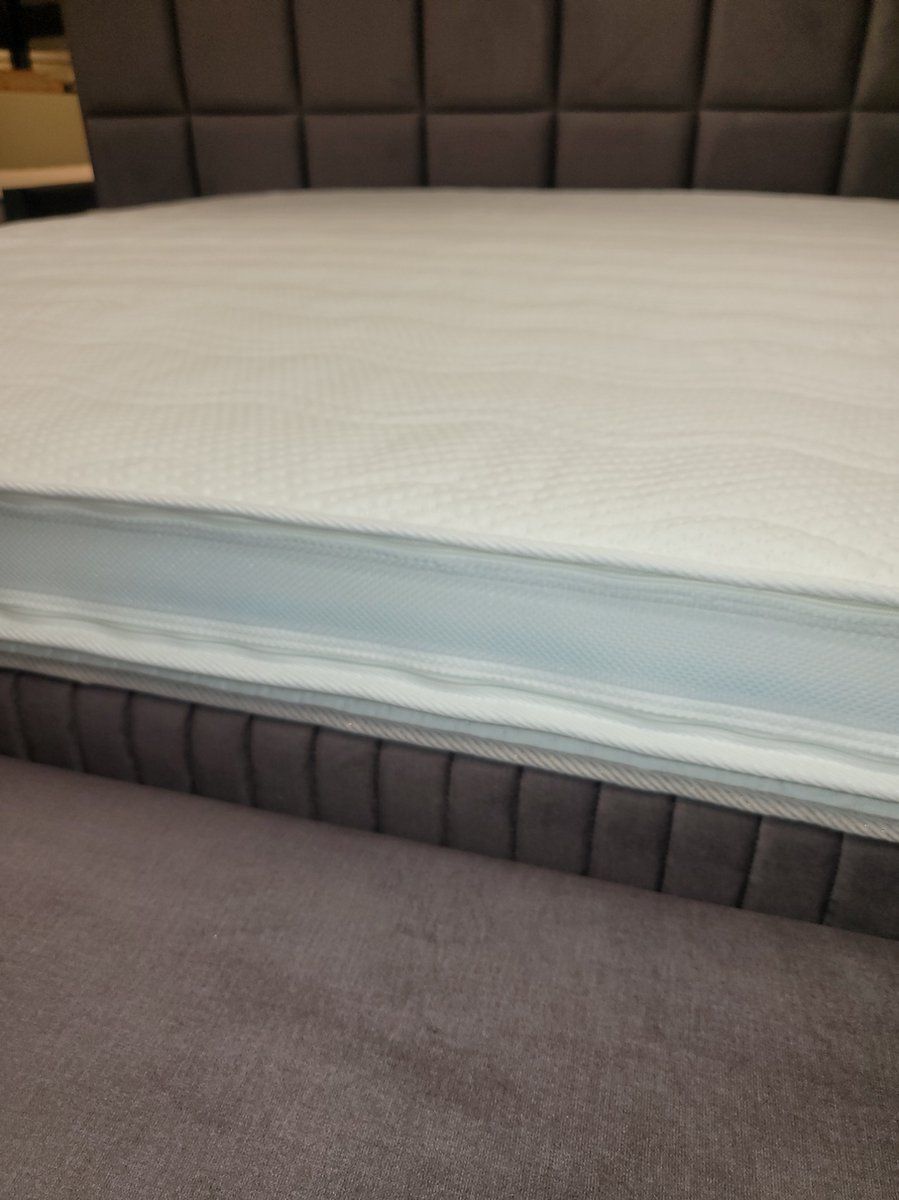 kikishop Topdek Matras - 90x200 - 3D Bamboo NASA Traagschuim Topper - 11cm - 5 Jaar Garantie