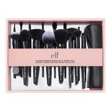 e.l.f. Ultimate Makeup Brush Set & Travel Roll, 17-delige borstelset