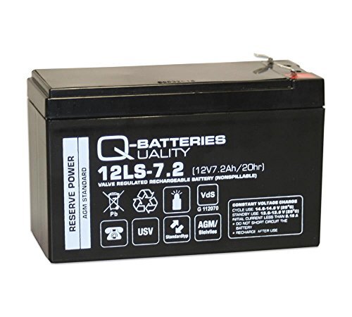 Q-Batteries 12LS-7.2 F2 12V 7,2Ah lood-vlies-accu/AGM VRLA met VdS