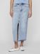 Vila VIJAF HW MIDI DENIM SKIRT-NOOS - Light Blue Denim