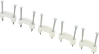TRU COMPONENTS TC-DNF17203 Spijkerclip 1593094 Bundel-Ø (bereik) 17.70 mm (max) Tweegats Wit 100 stuk(s)
