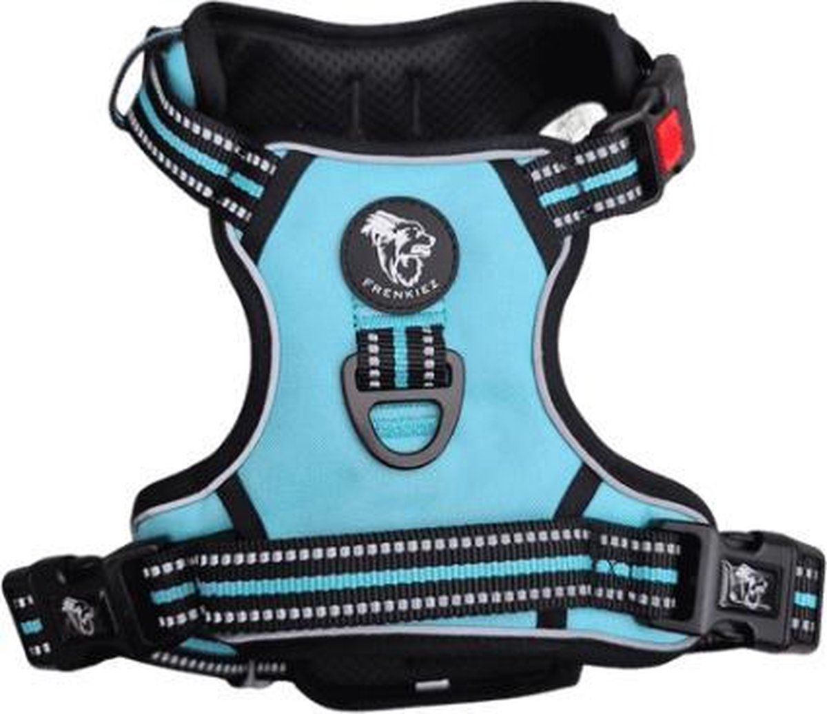 Frenkiez Reflective No Pull Comfort Harness Tiffany Blue - Maat M