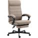 Chaise de bureau marron avec hauteur réglable, repose-pieds inclus et assise rembourrée, 68x67x109-119 cm