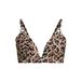BEACHWAVE voorgevormde beugel bikinitop beige/zwart
