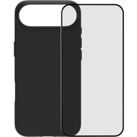 BlueBuilt Back Cover iPhone Air Zwart + BlueBuilt iPhone Air Screenprotector Glas