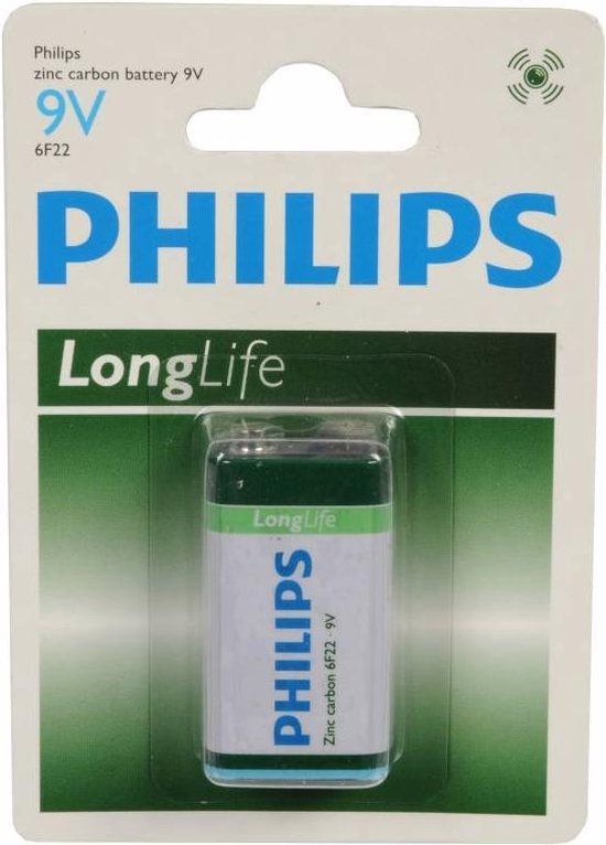 Philips Batterij 9v zink longlife