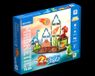 Geomag Magnetic Tiles Dino World Themaset, magnetische dinosaurussen, doorschijnende panelen, 3D-games
