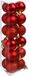Atmosphera Kerstballen - rood - 18ST - glans en mat - 3 cm - kunststof