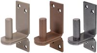 Alberts DURAVIS® plaatduim met DII-haak, parelbeige duplex gecoat RAL 1035, penmaat Ø16 mm, plaat 113 x 40 mm, set van 6