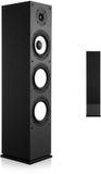 Enceinte colonne - Système 2 voies - Tweeter 2,54 cm - Woofer 16,5 cm - Puissance de crête 200 W - Plage de fréquences 70 Hz-20 kHz - Boîtier MDF robuste - Simple
